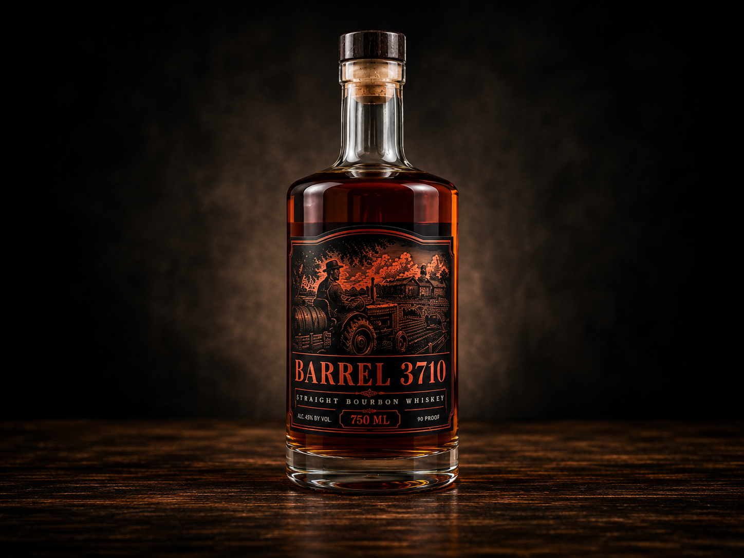 Barrel 3710 straight bourbon whiskey bottle